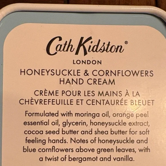 Cath Kidston Honeysuckle & Cornflowers Hand Cream in Decorative Tin - Picture 5 of 5